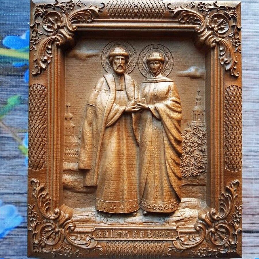 Петр и Феврония святые благоверные князья Муромские, икона